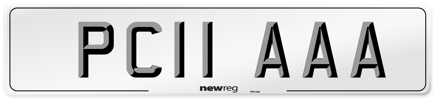 PC11 AAA Number Plate from New Reg